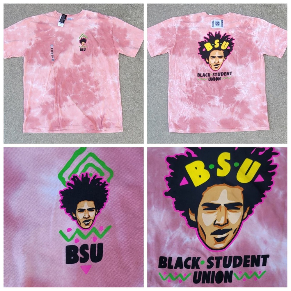 Cross Colours BSU Black Student Union Tie Dye T-shirt